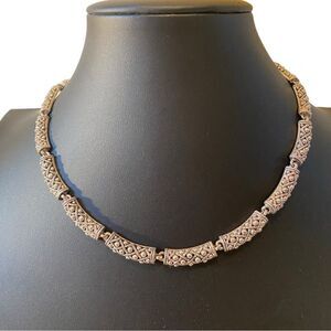 Napier Vintage Silver Toned Choker. Beautiful Design that shimmers.